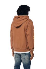 Fun French Terry Pullover Hoody - Brown