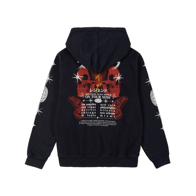 Smoke Rise Tour Graphic French Terry Pullover Hoodie - Navy