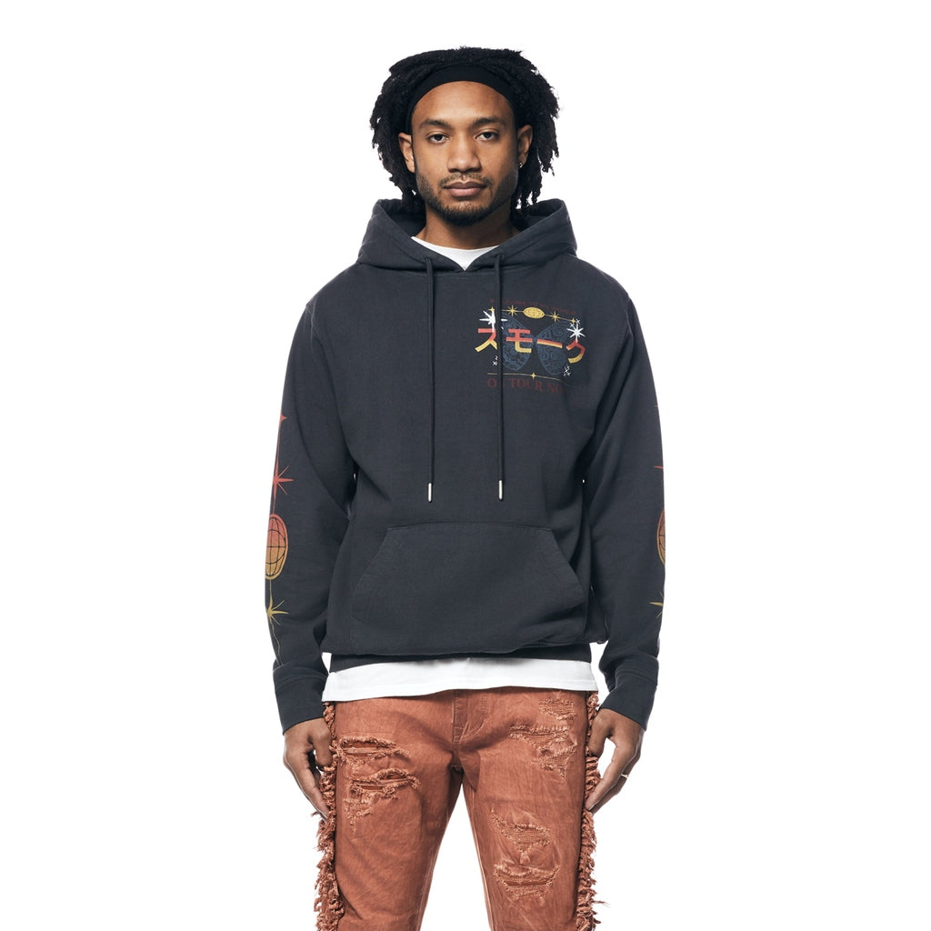 Smoke Rise Tour Graphic French Terry Pullover Hoodie - Black