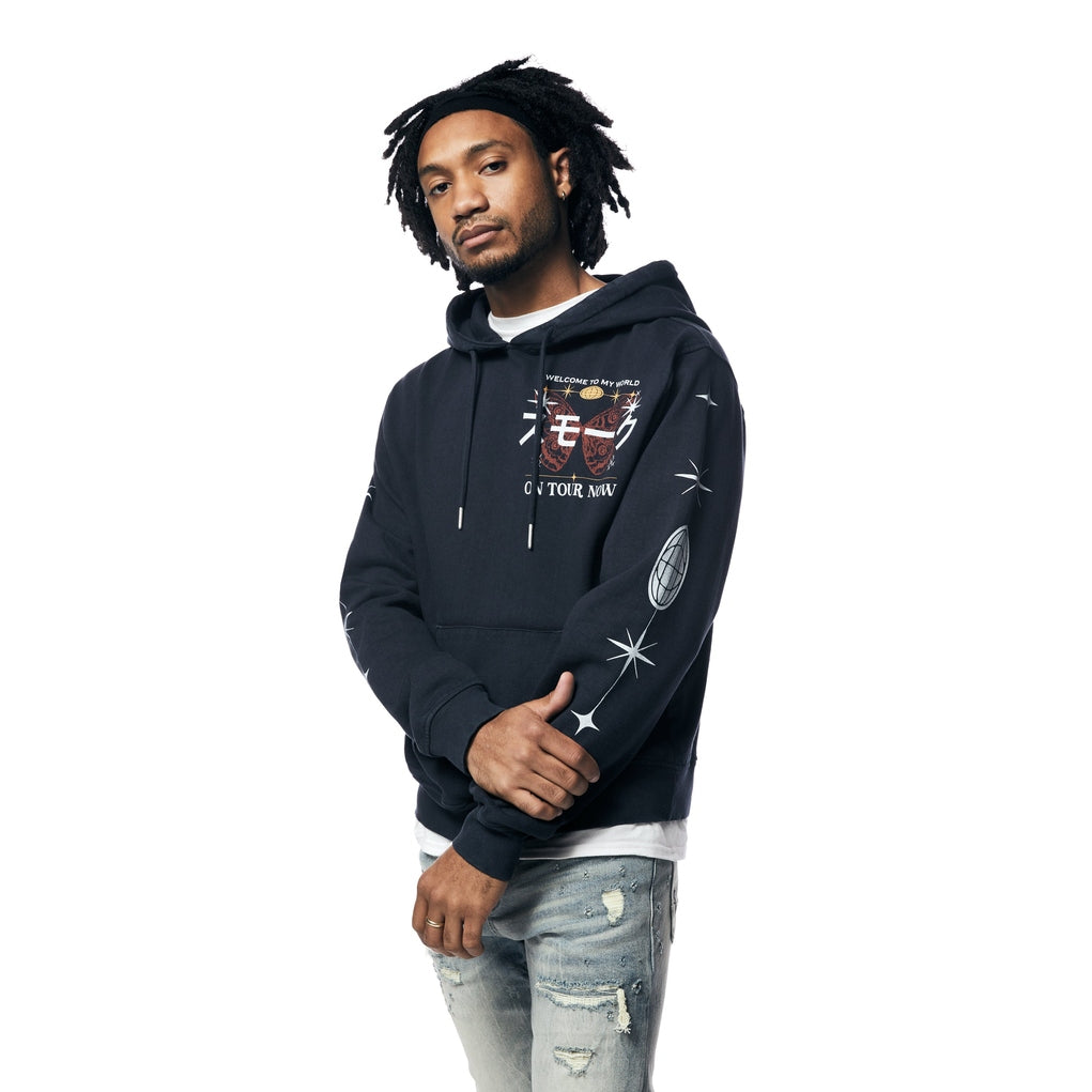 Smoke Rise Tour Graphic French Terry Pullover Hoodie - Navy