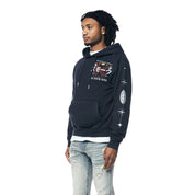 Smoke Rise Tour Graphic French Terry Pullover Hoodie - Navy