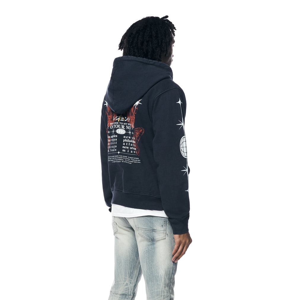 Smoke Rise Tour Graphic French Terry Pullover Hoodie - Navy