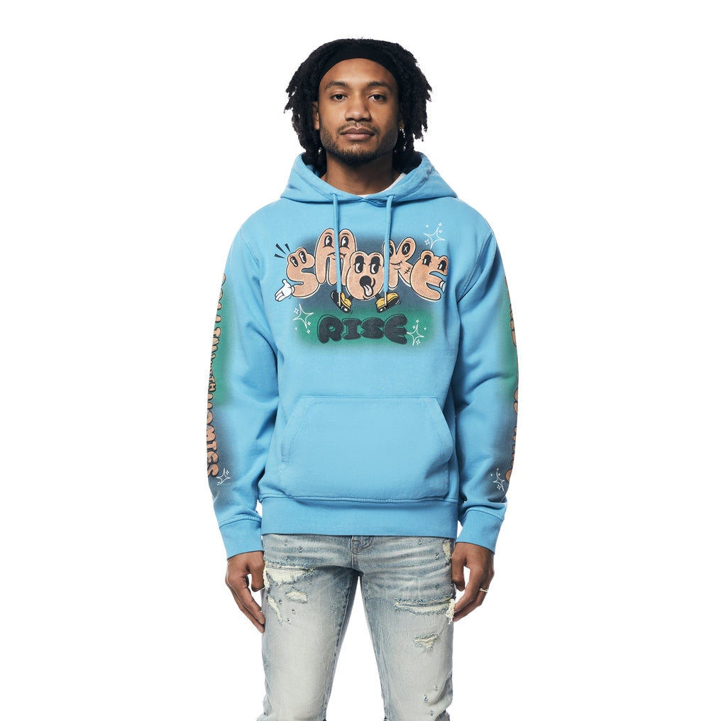 Smoke Rise Fun French Terry Pullover Hoodie - Royal