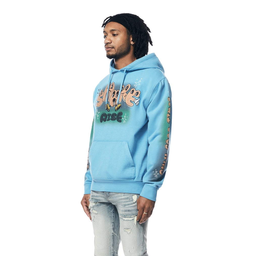 Smoke Rise Fun French Terry Pullover Hoodie - Royal