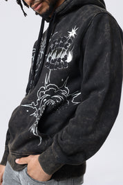 Rhinestone Dystopia Hoodie - Black