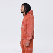 Smoke Rise Dropped Shoulder Rhinestone Dystopia Hoodie - Picante
