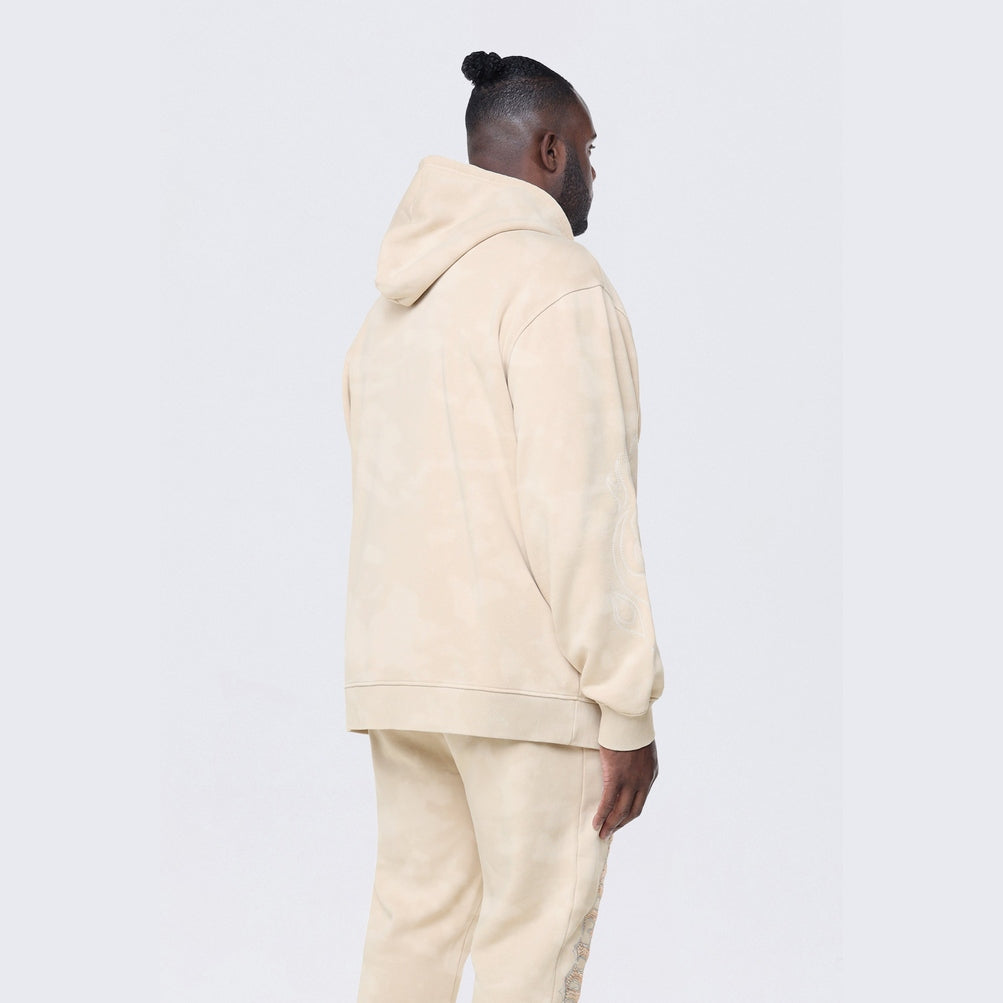 Smoke Rise Big and Tall Big and Tall - Rhinestone Dystopia Hoodie - Clay