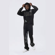 Smoke Rise Rhinestone Dystopia Hoodie - Black