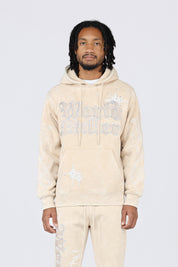 Rhinestone Dystopia Hoodie - Clay