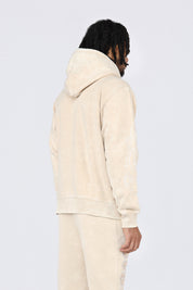Rhinestone Dystopia Hoodie - Clay