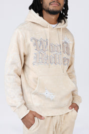 Rhinestone Dystopia Hoodie - Clay