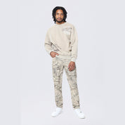 Smoke Rise Graphic Crew Neck Sweatshirt - Khaki