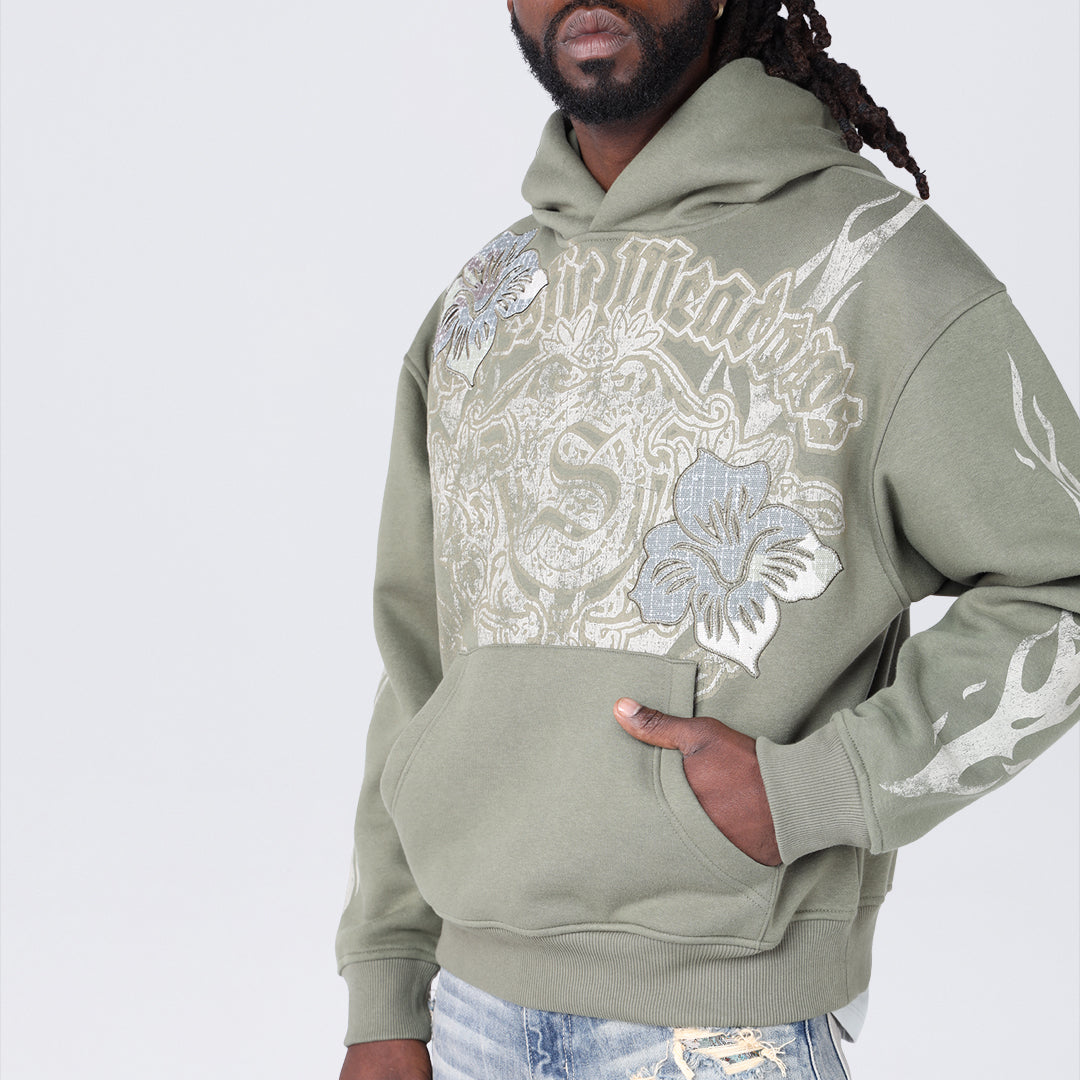 Oversized Fleece Tapestry Hoodie