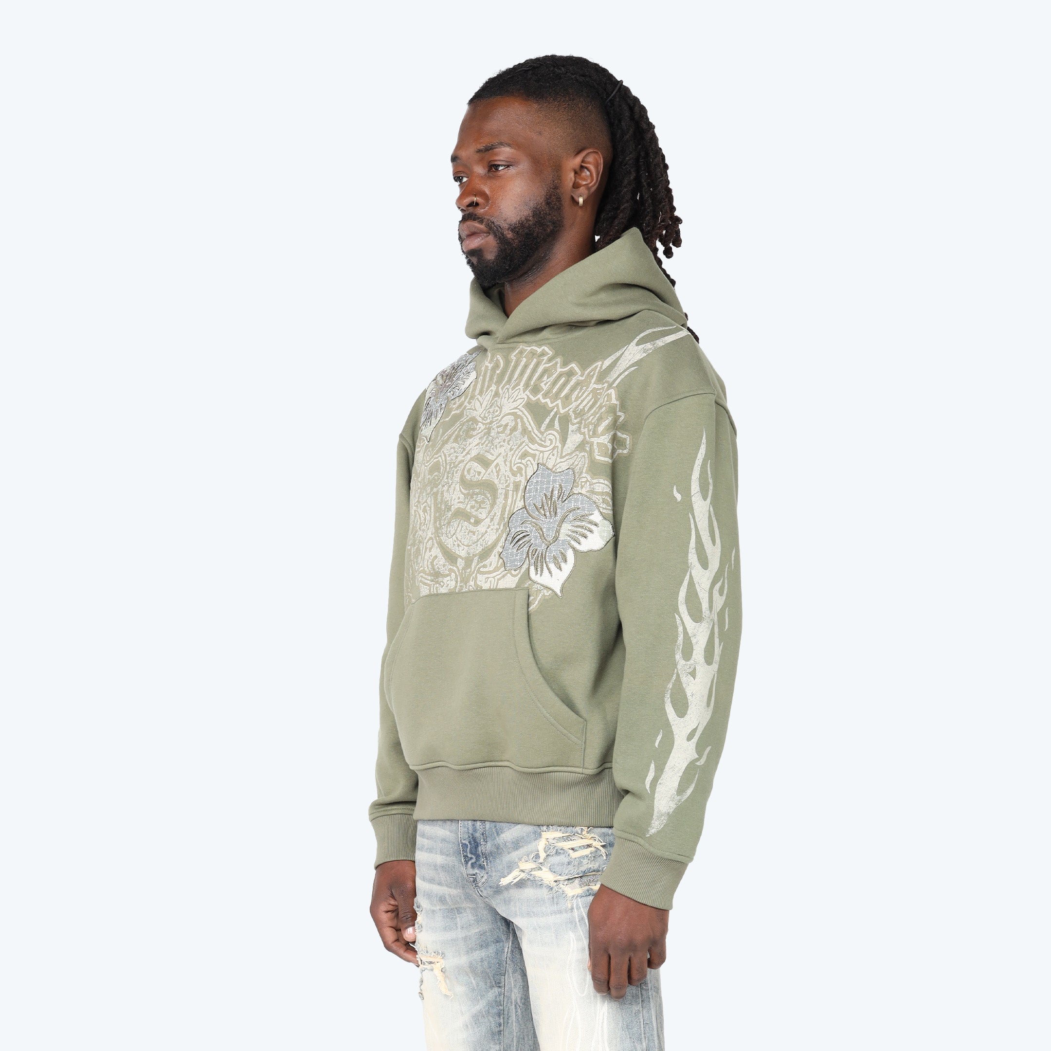 Oversized Fleece Tapestry Hoodie