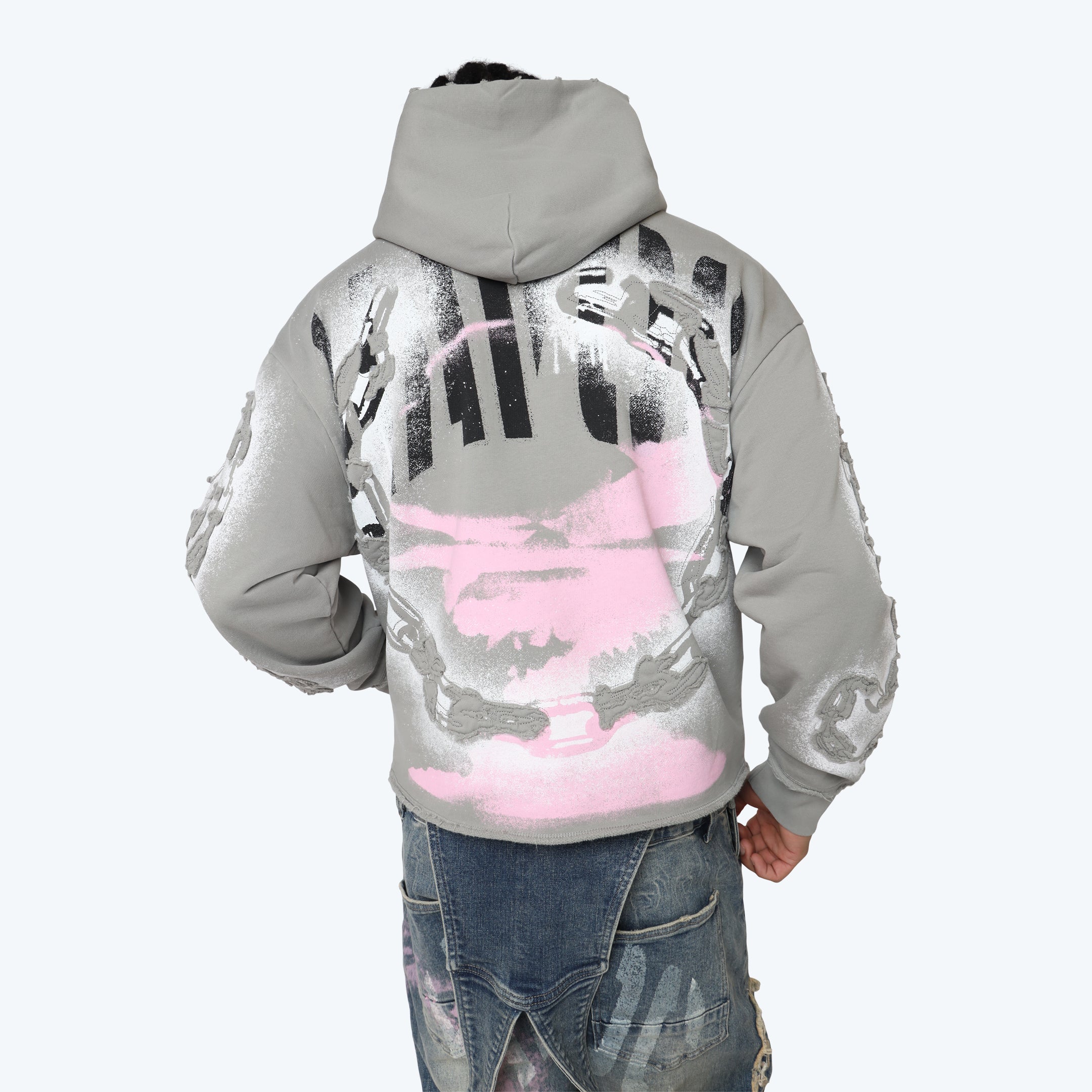 Oversized Havoc Fleece Hoodie - Drizzle