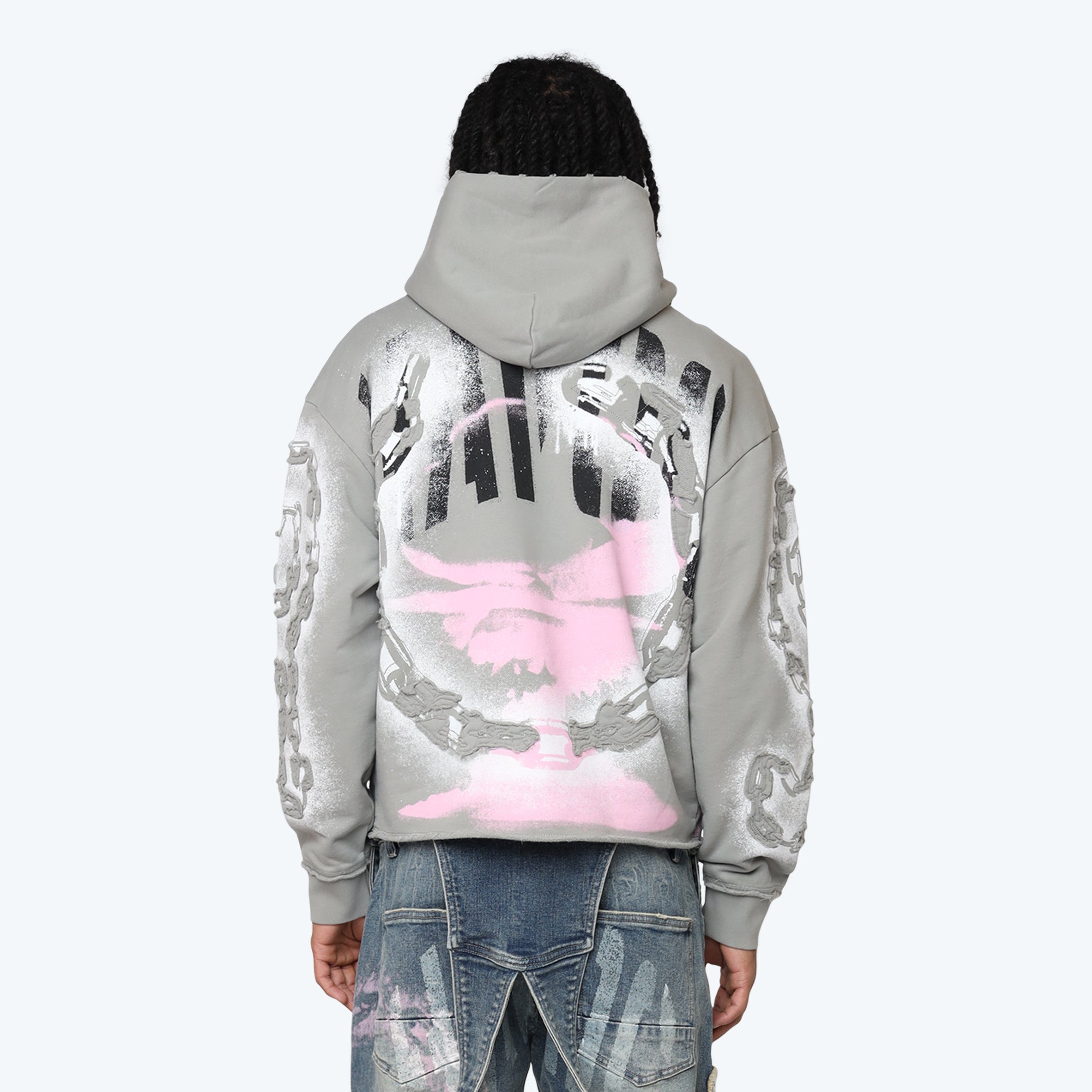 Oversized Havoc Fleece Hoodie - Drizzle