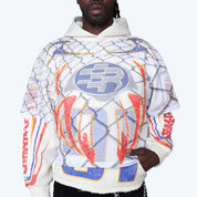 Oversized Field Fleece 2-Fer Hoodie - Ecru