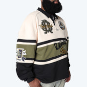 Big and Tall - Ivy Rugby L/S Tee - Black