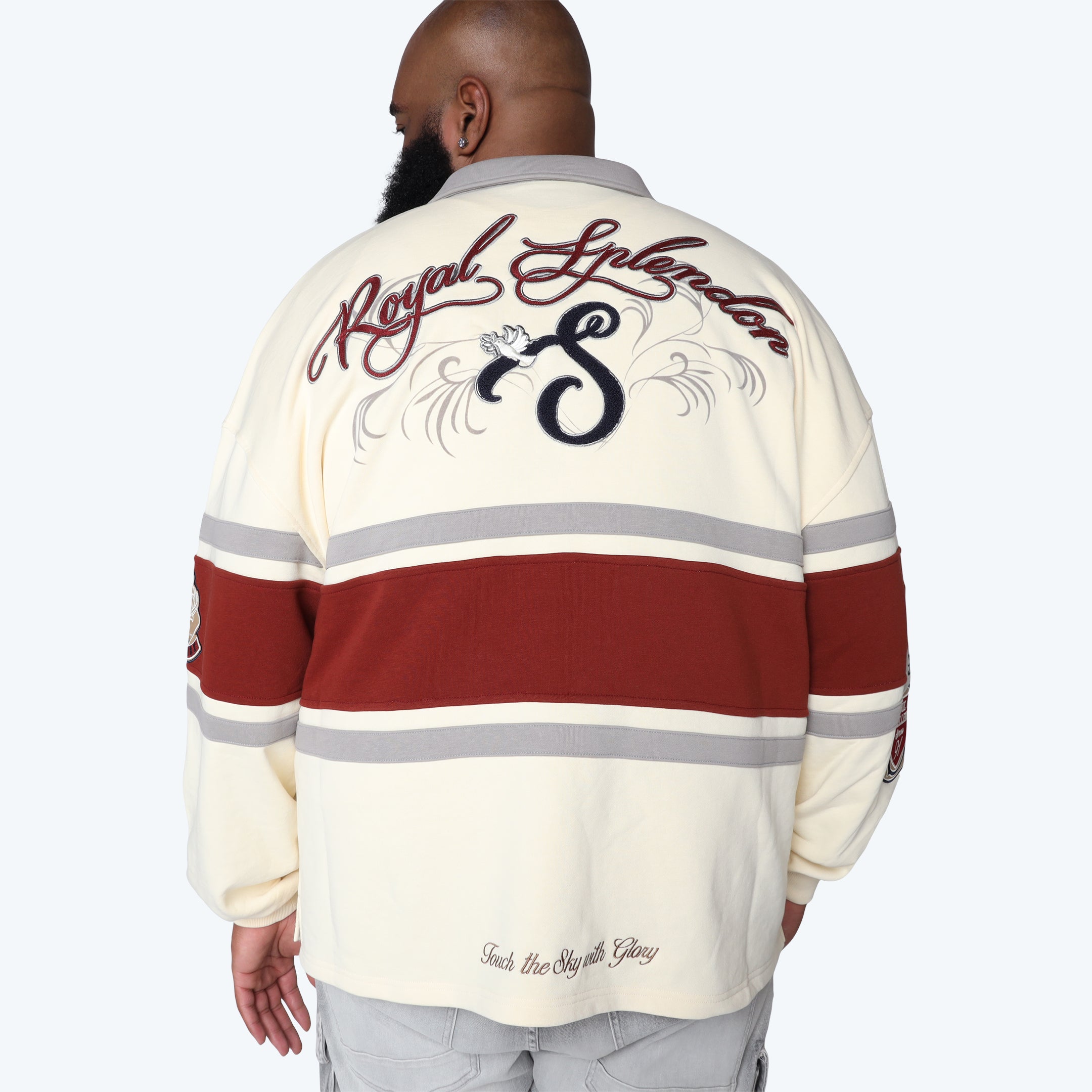Big and Tall - Ivy Rugby L/S Tee - Chalk