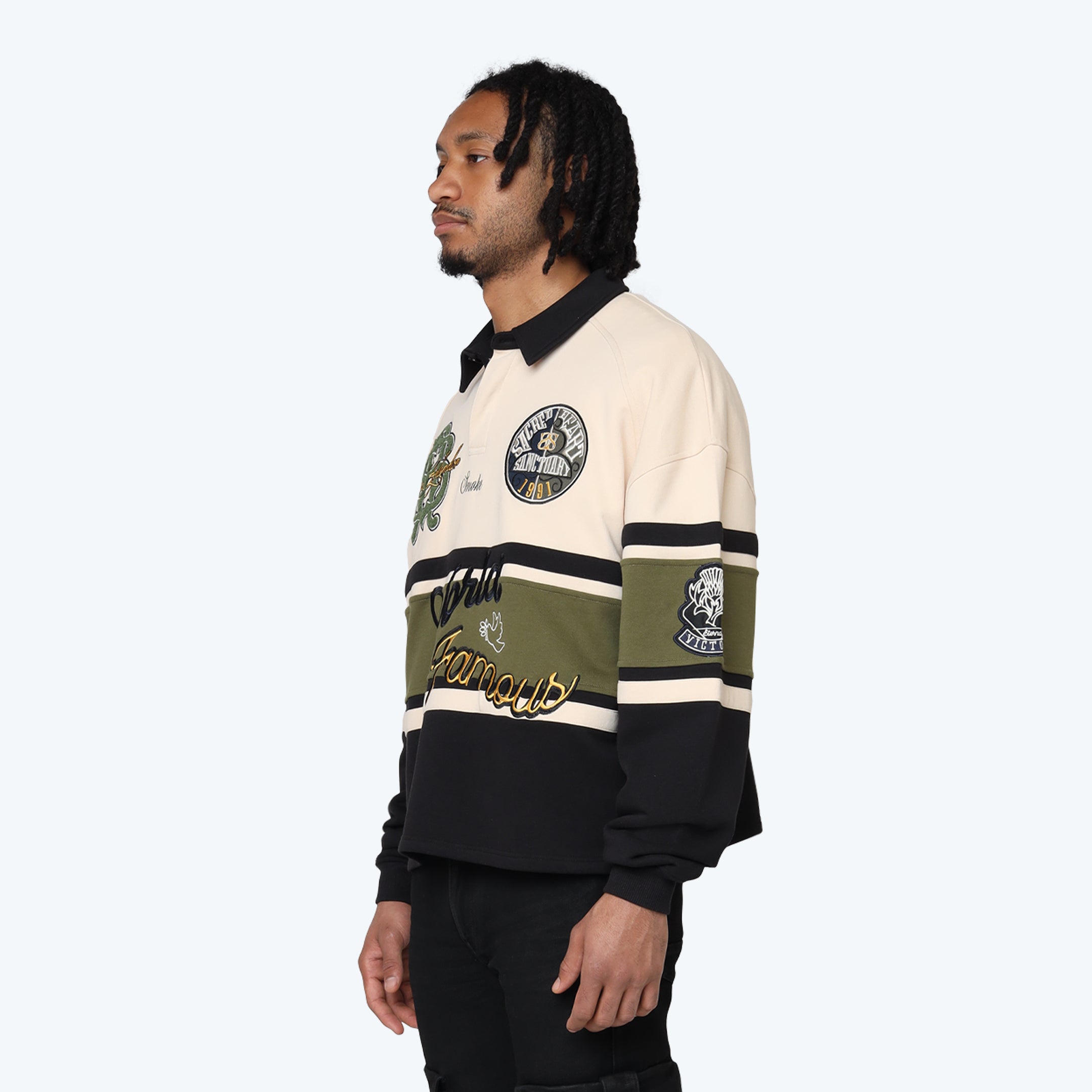 Ivy Rugby L/S Tee - Black