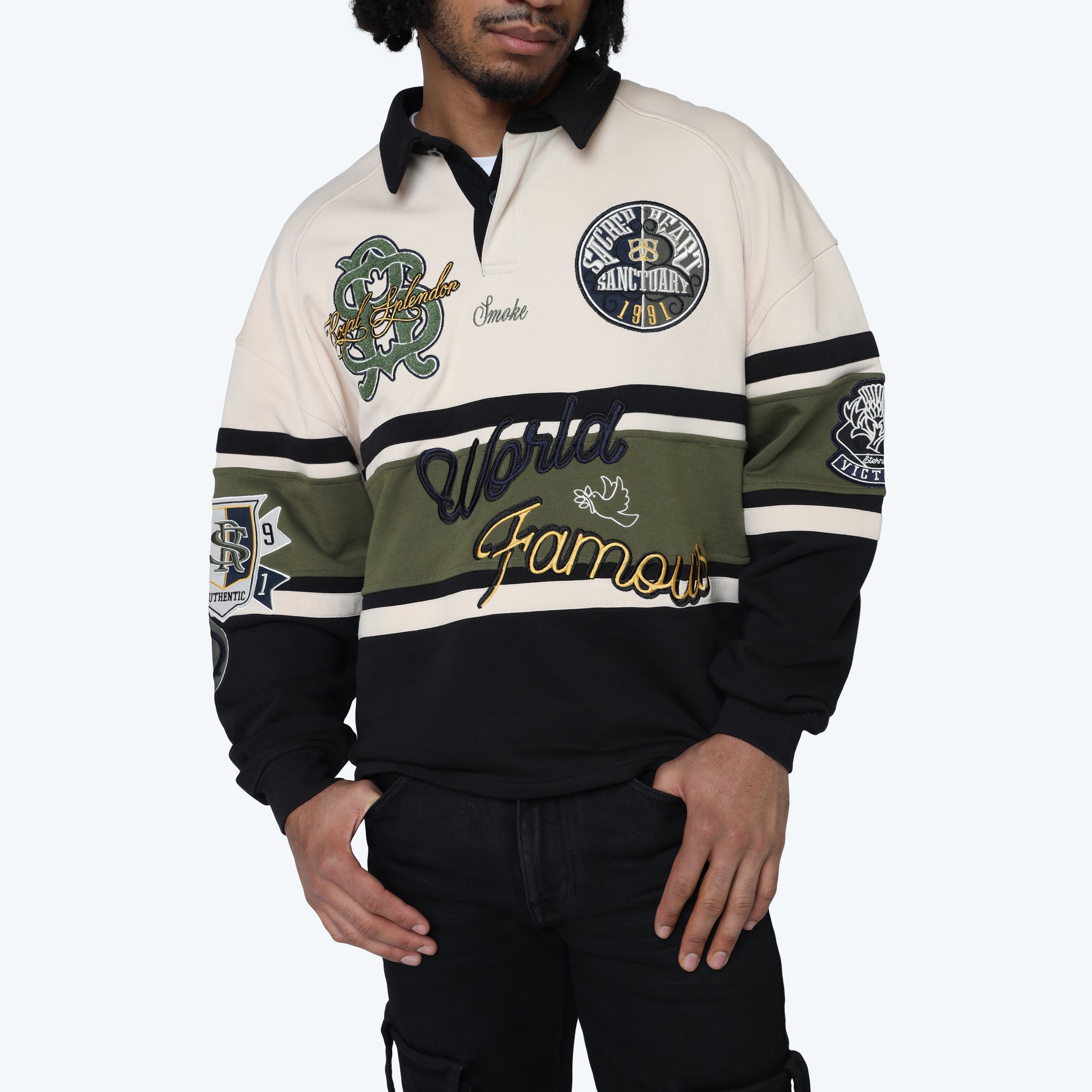 Ivy Rugby L/S Tee - Black