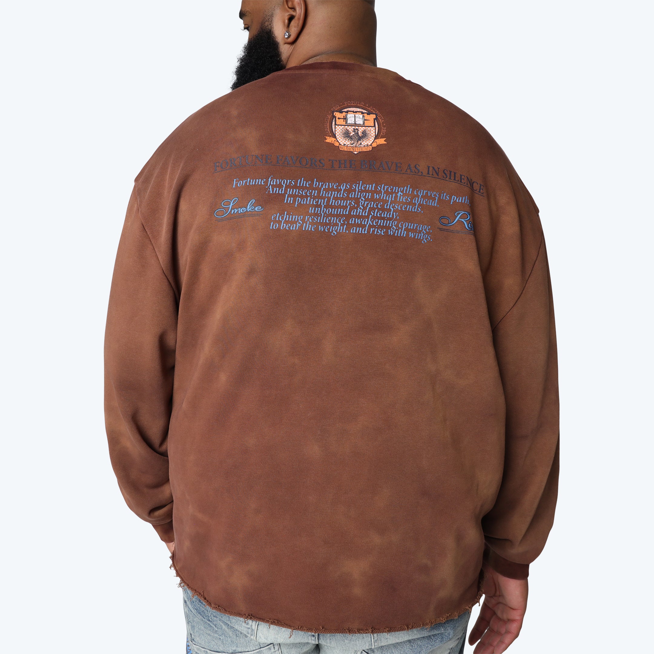 Big and Tall - Magnificence French Terry Crewneck - Mustang