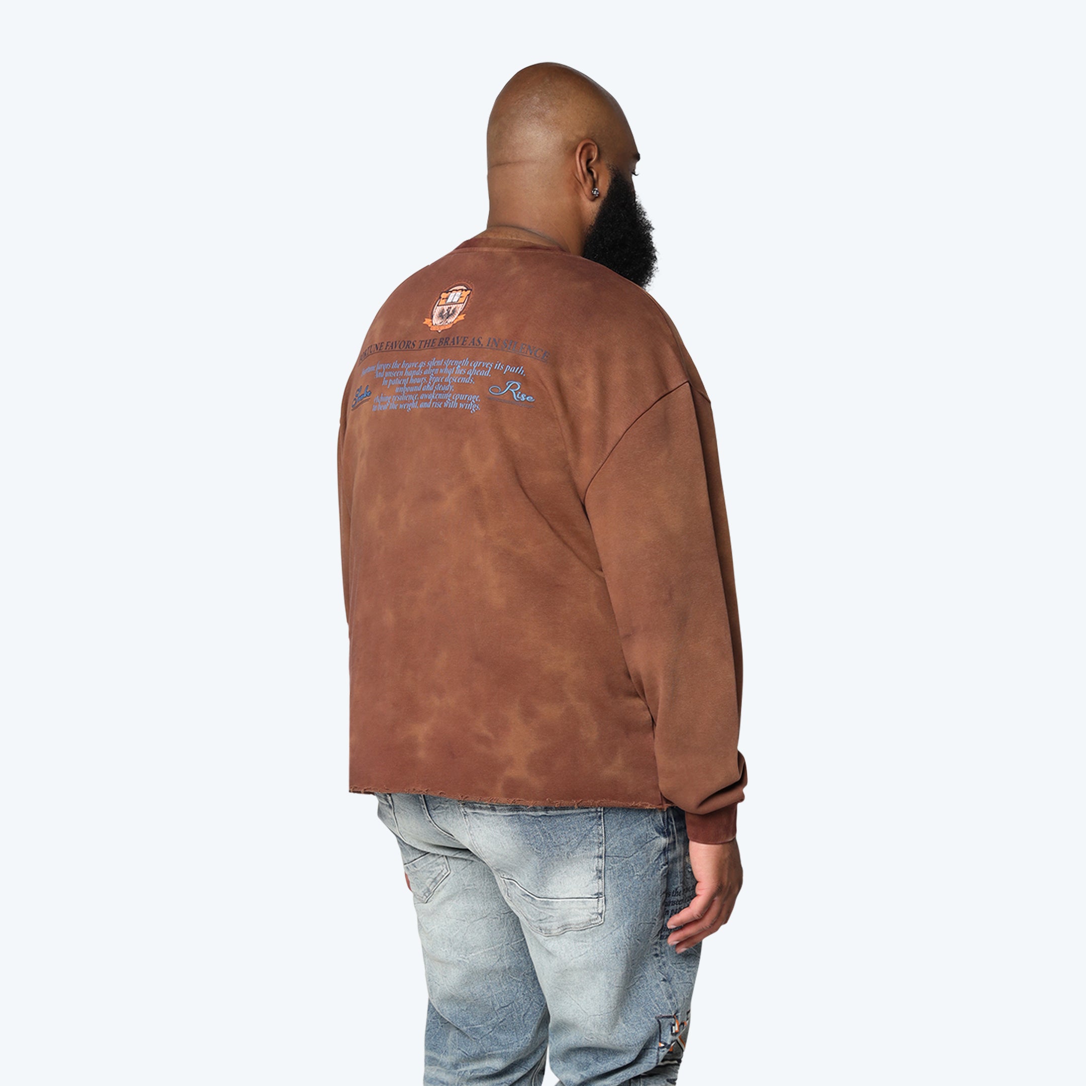 Big and Tall - Magnificence French Terry Crewneck - Mustang