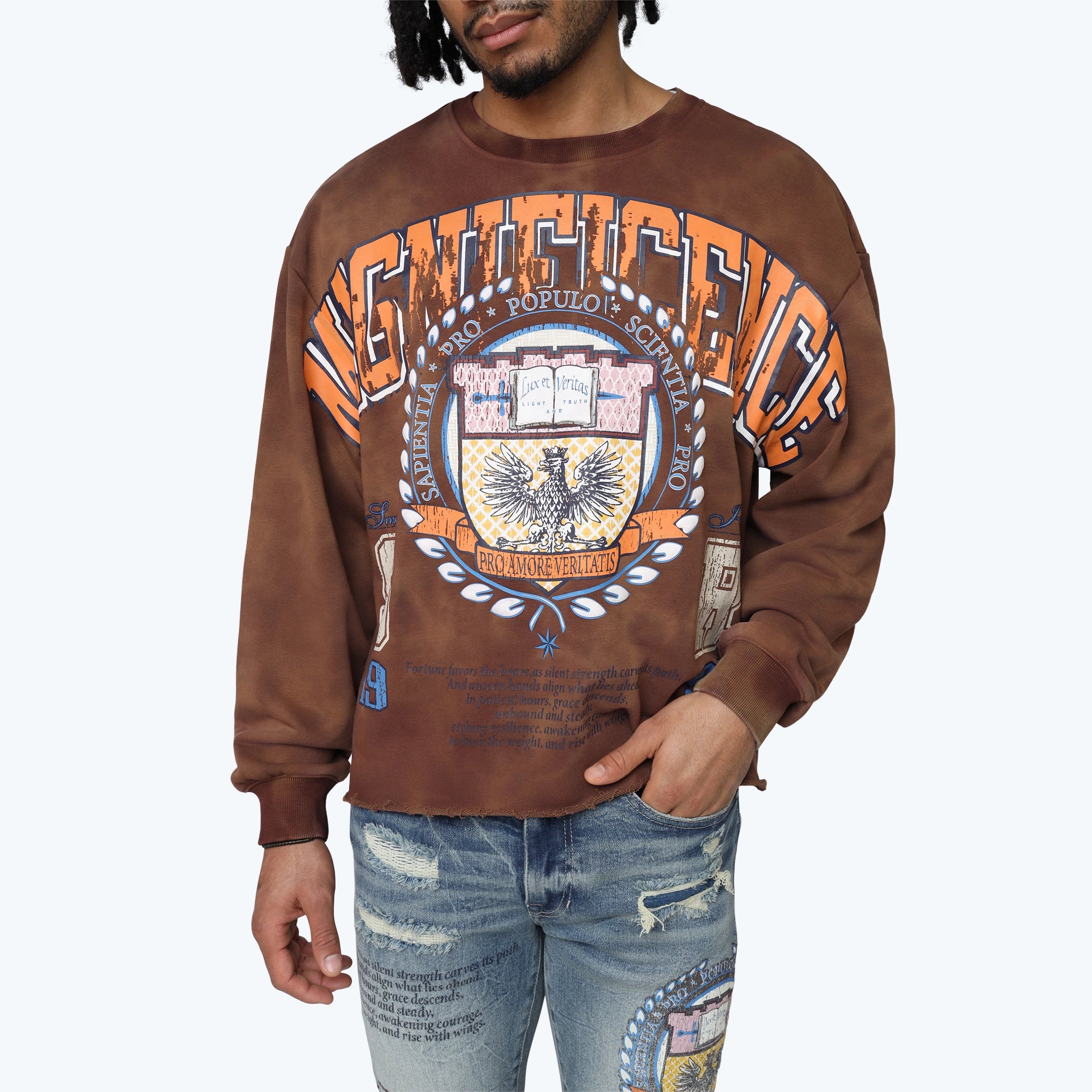Magnificence French Terry Crewneck - Mustang
