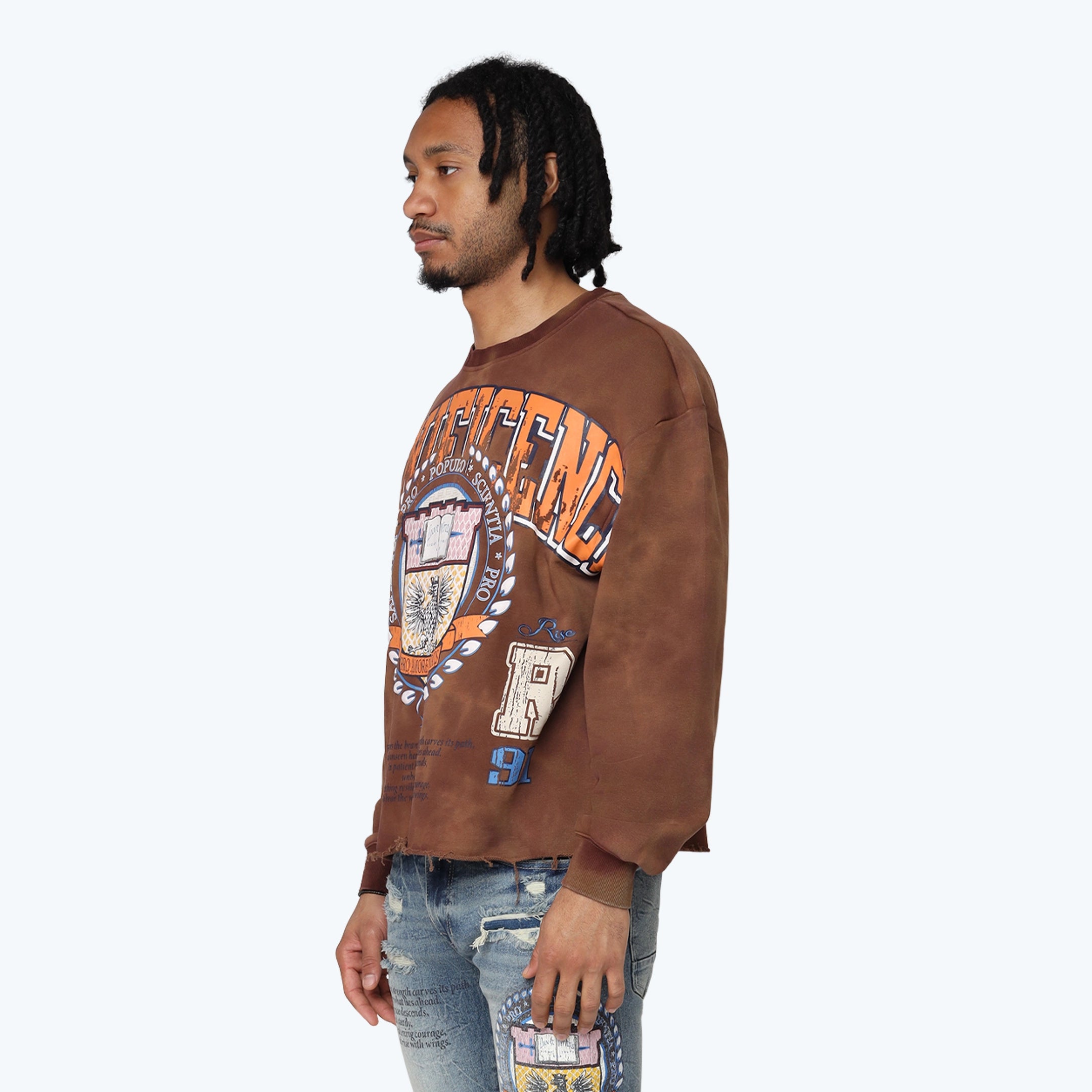 Magnificence French Terry Crewneck - Mustang