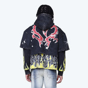 Oversized Unbreakable 2-Fer Hoodie - Graphite