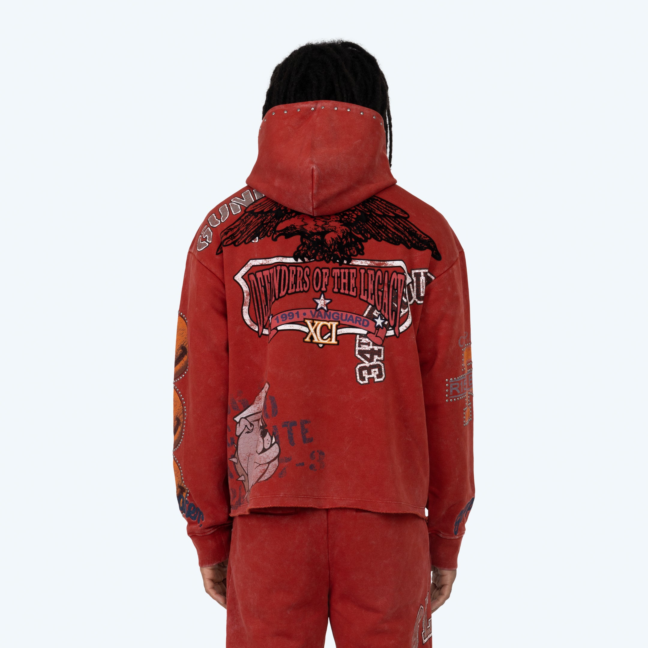 Oversized Glory 2-Fer Hoodie - Cinnabar