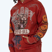 Oversized Glory 2-Fer Hoodie - Cinnabar