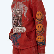 Oversized Glory 2-Fer Hoodie - Cinnabar