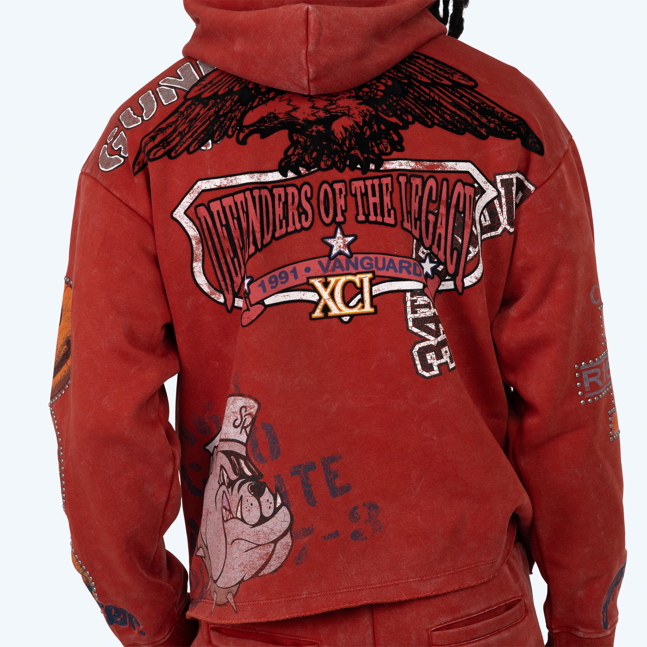 Oversized Glory 2-Fer Hoodie - Cinnabar