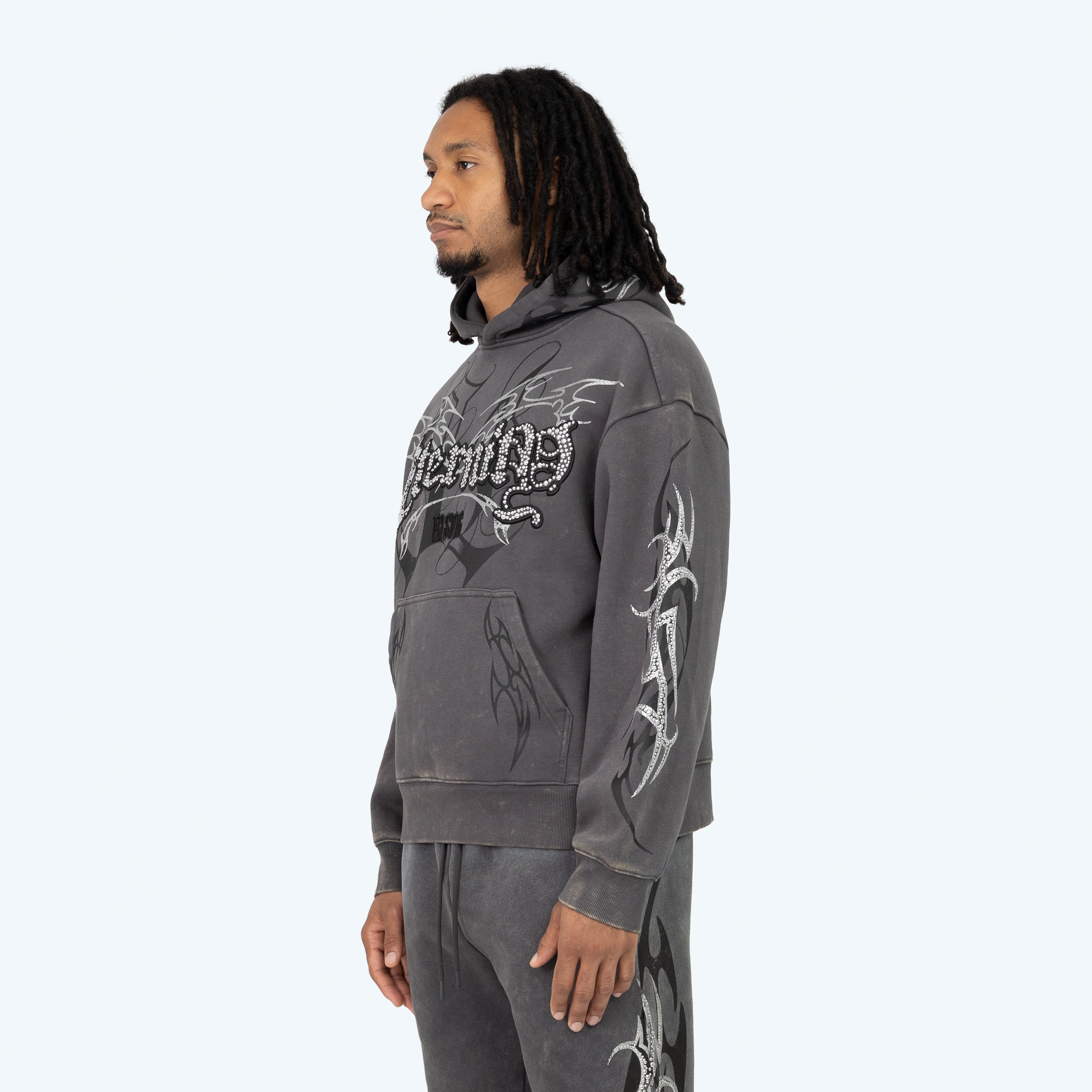 Oversized Eternity Fleece Hoodie - Asphalt