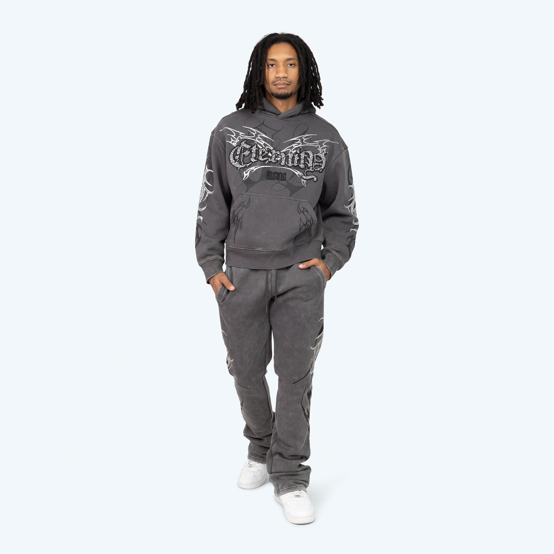 Oversized Eternity Fleece Hoodie - Asphalt