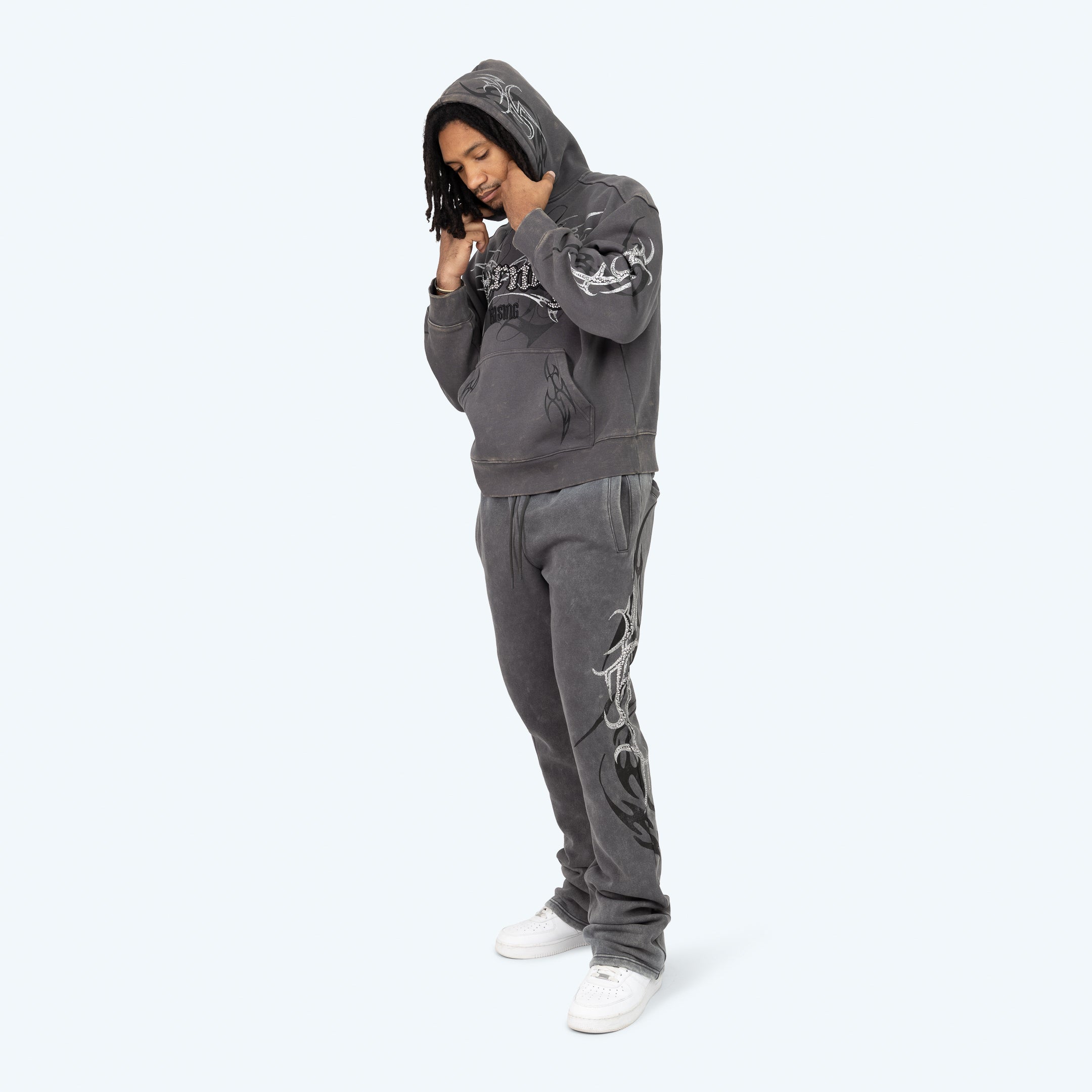 Oversized Eternity Fleece Hoodie - Asphalt