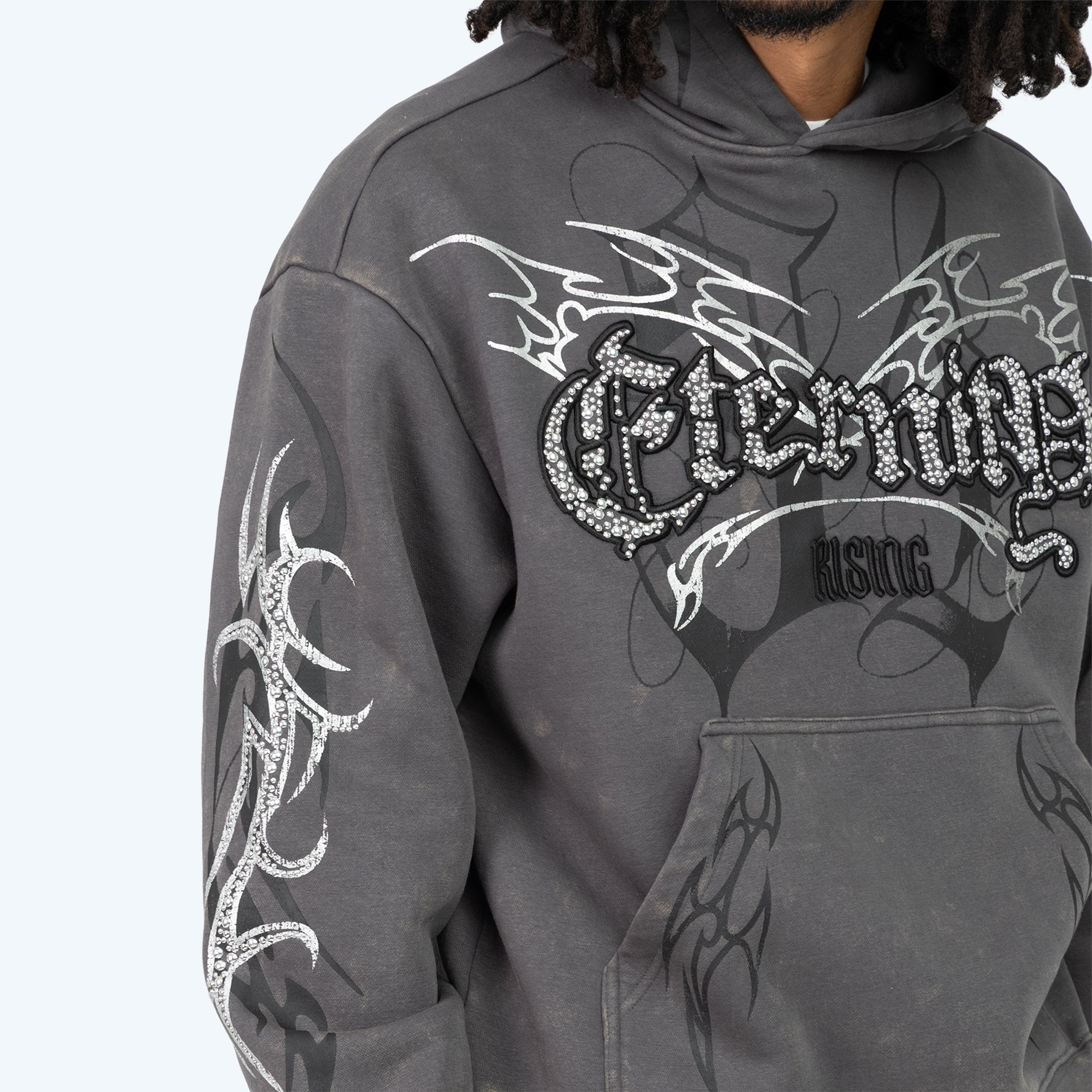 Oversized Eternity Fleece Hoodie - Asphalt