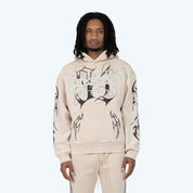 Oversized Eternity Fleece Hoodie - Clay