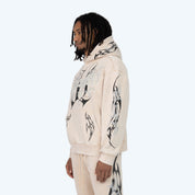 Oversized Eternity Fleece Hoodie - Clay