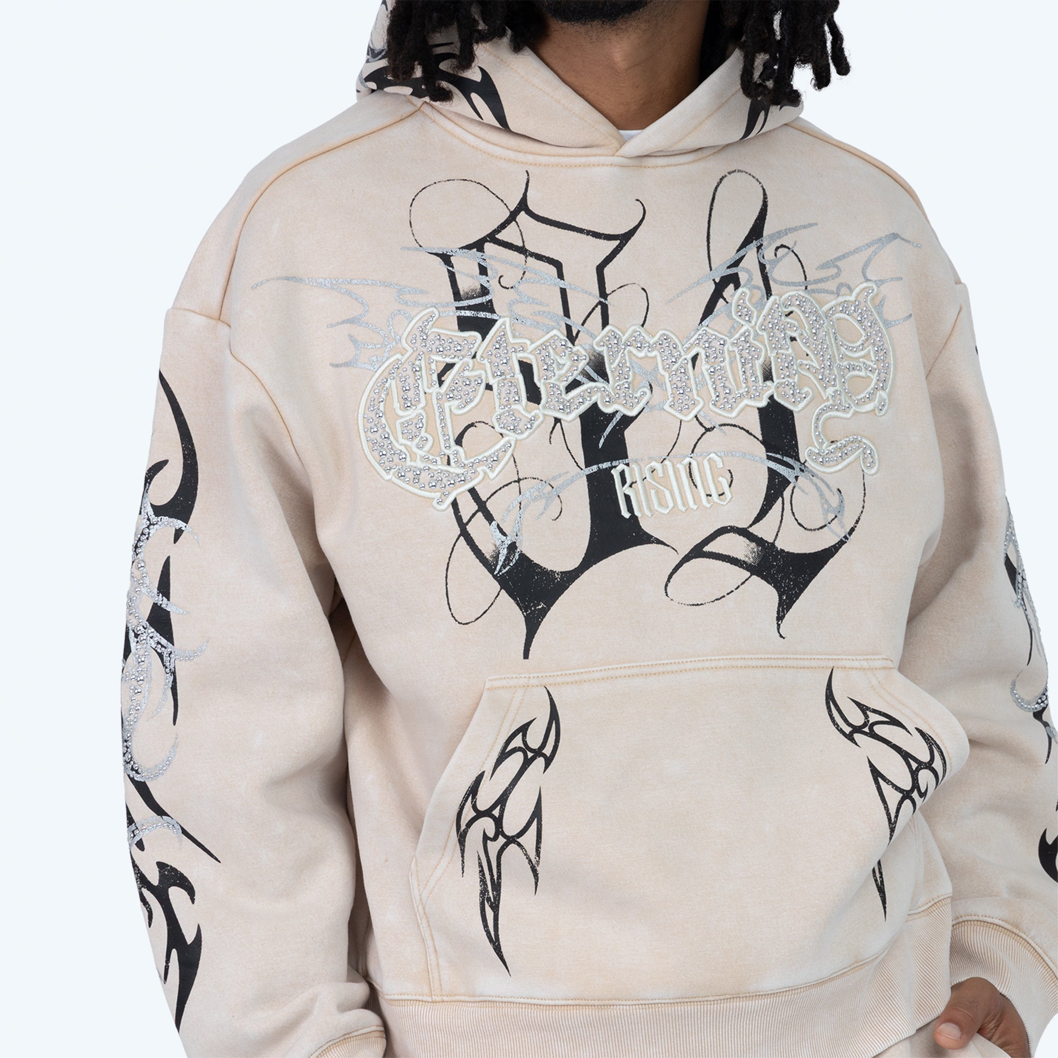 Oversized Eternity Fleece Hoodie - Clay