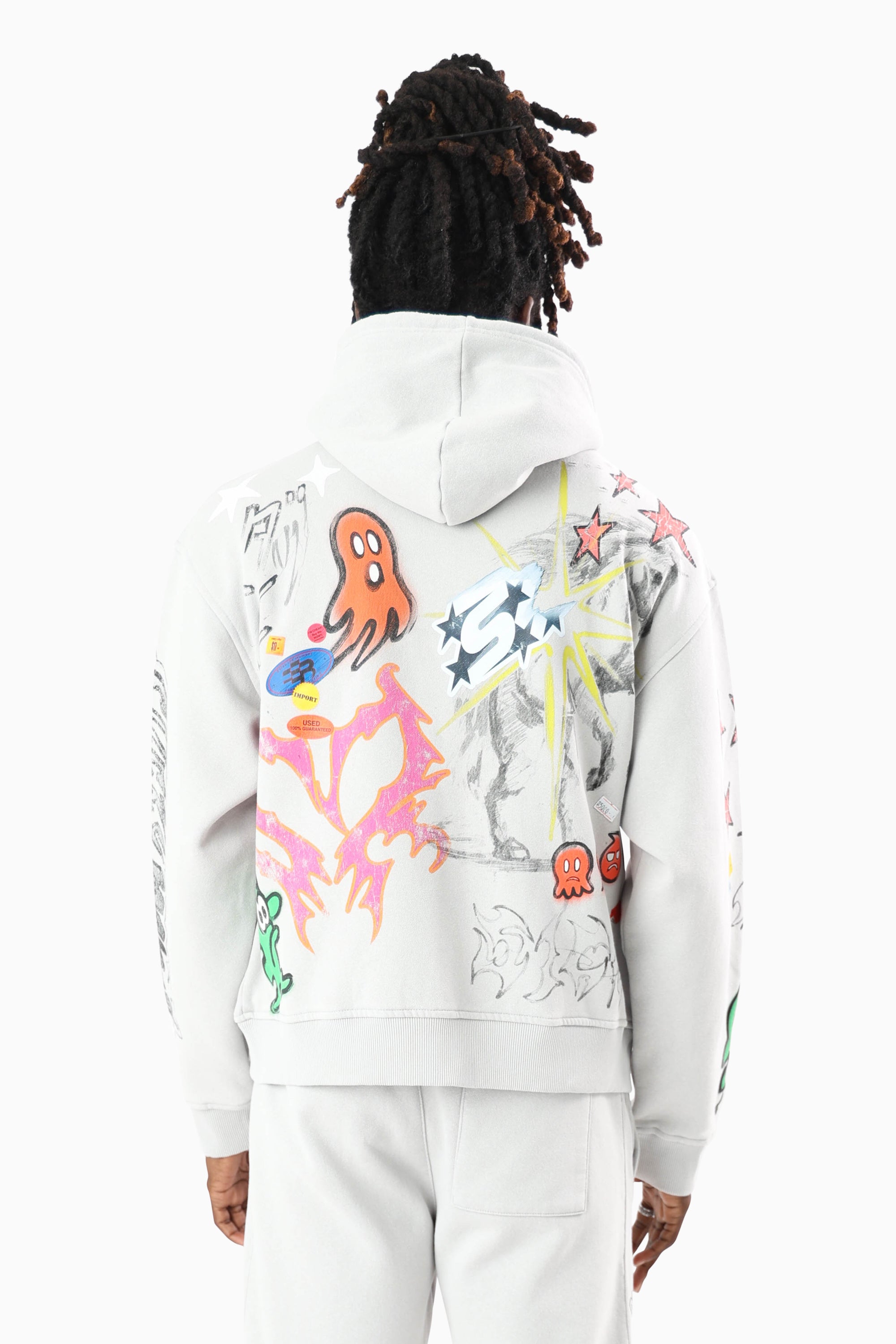 Doodle Fleece Full Zip Hoodie - Microchip