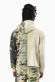Royalty Colorblock Full Zip Hoodie - Wood Camo