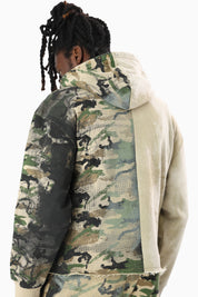 Royalty Colorblock Full Zip Hoodie - Wood Camo