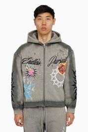Endless Pursuit Studded Hoodie - December Sky