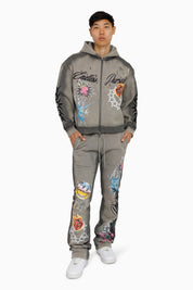 Endless Pursuit Studded Hoodie - December Sky