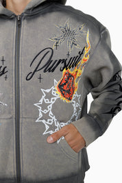 Endless Pursuit Studded Hoodie - December Sky