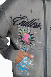 Endless Pursuit Studded Hoodie - December Sky