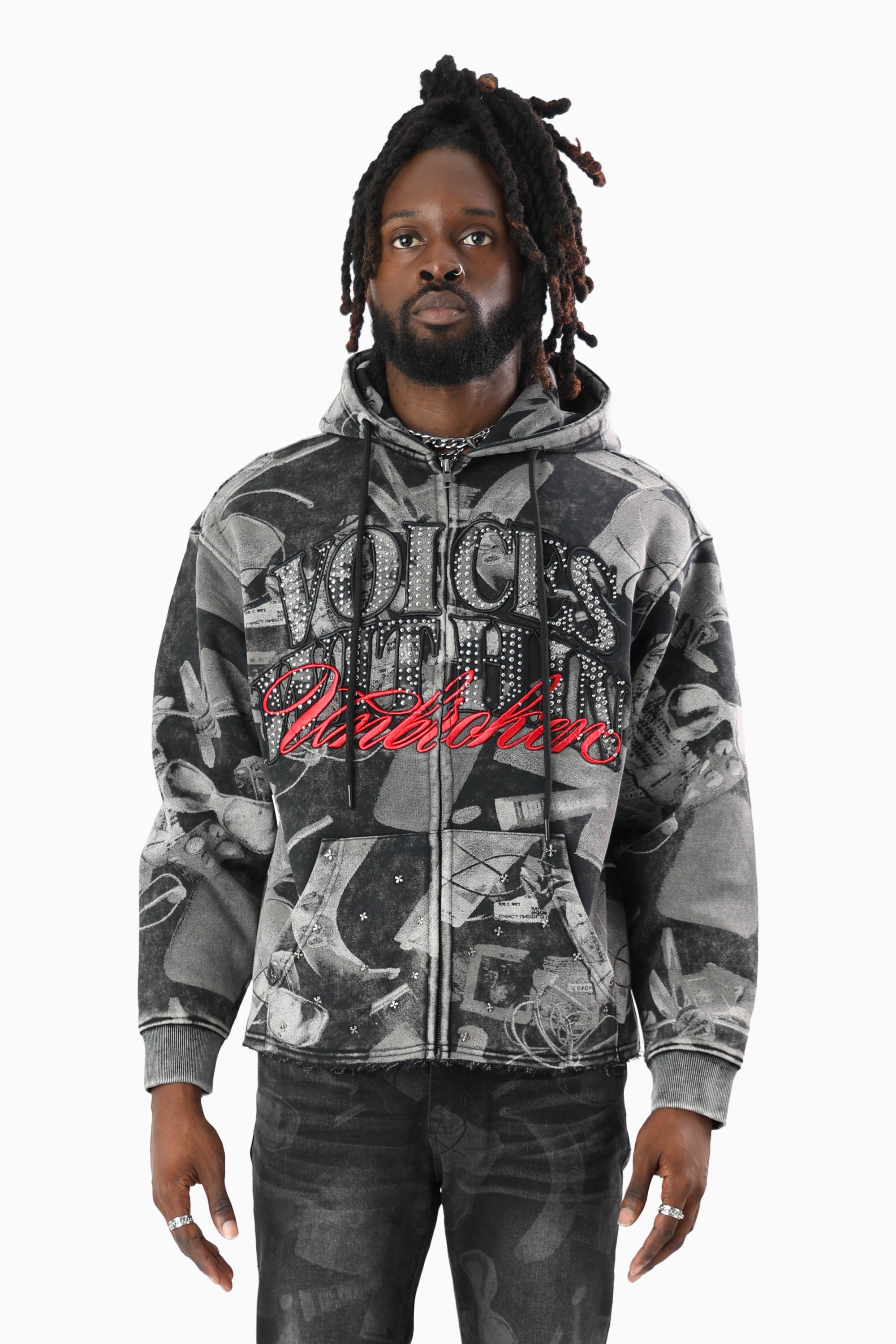 Voices Within Full Zip Hoodie - Black