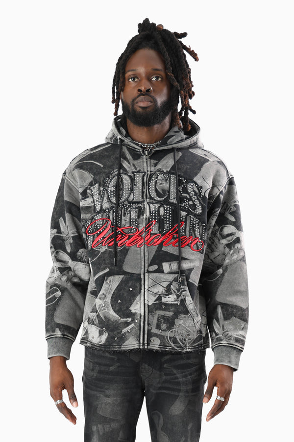 Voices Within Full Zip Hoodie - Black
